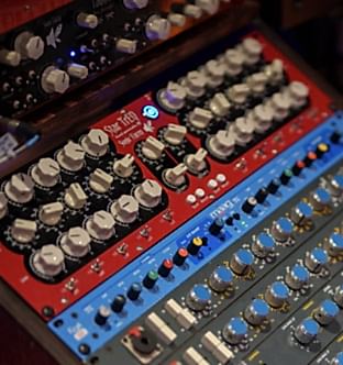 Outboard Gear in Control Room A at Vancouver recording studio, Blue Light Studio.