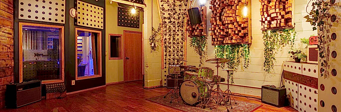 Live Recording Room A at Blue Light Studio in Vancouver BC.