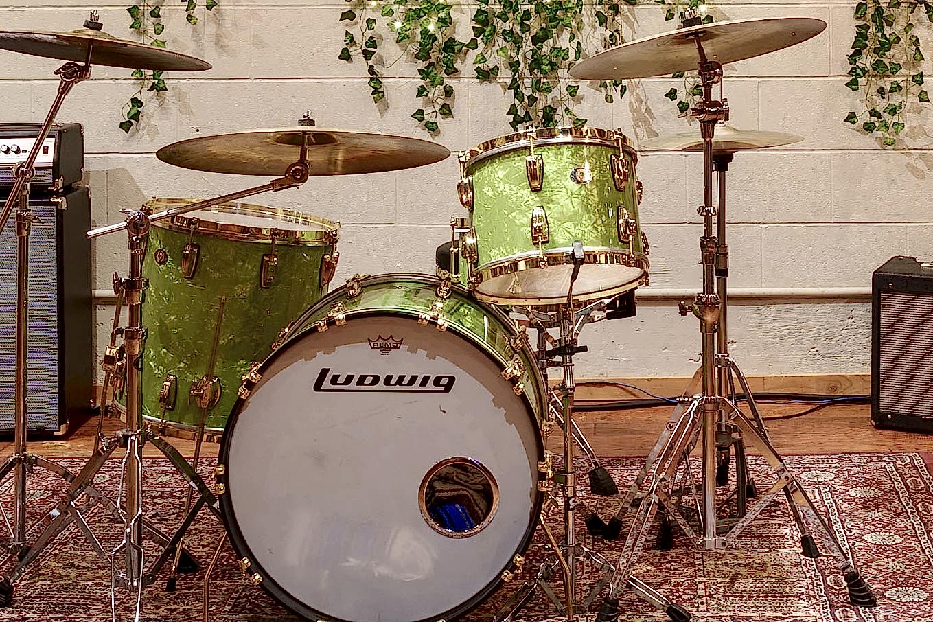 Ludwig 219 - 110 year anniversary re-issue 5 piece kit in the Studio A control room at Vancouver recording studio, Blue Light Studio.