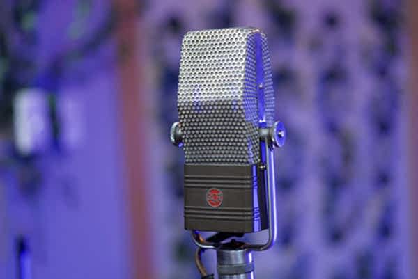 Vintage RCA 44 microphone at Vancouver recording studio, Blue Light Studio.