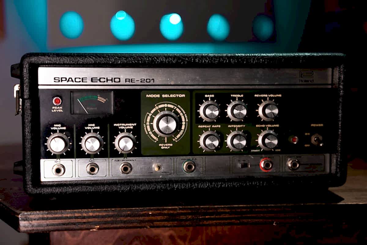 Space Echo RE-201 Analog Tape Delay at Vancouver recording studio, Blue Light Studio.